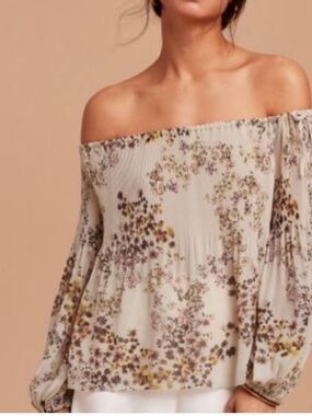 Aritzia Wilfred Talence Blouse (cream/black)